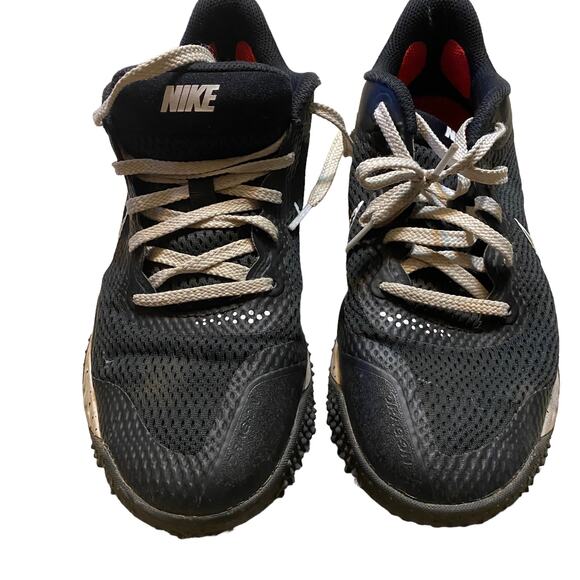 Nike Men's  'Alpha Huarache Elite 3 Turf' Sneakers in Black/White Size 7 - Picture 4 of 10